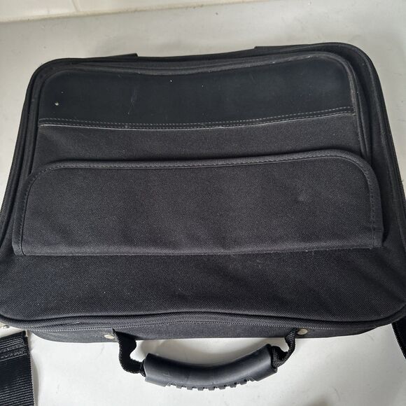 INIT Laptop Computer Shoulder Bag Black 12”x15” Shoulder Strap - Picture 1 of 15